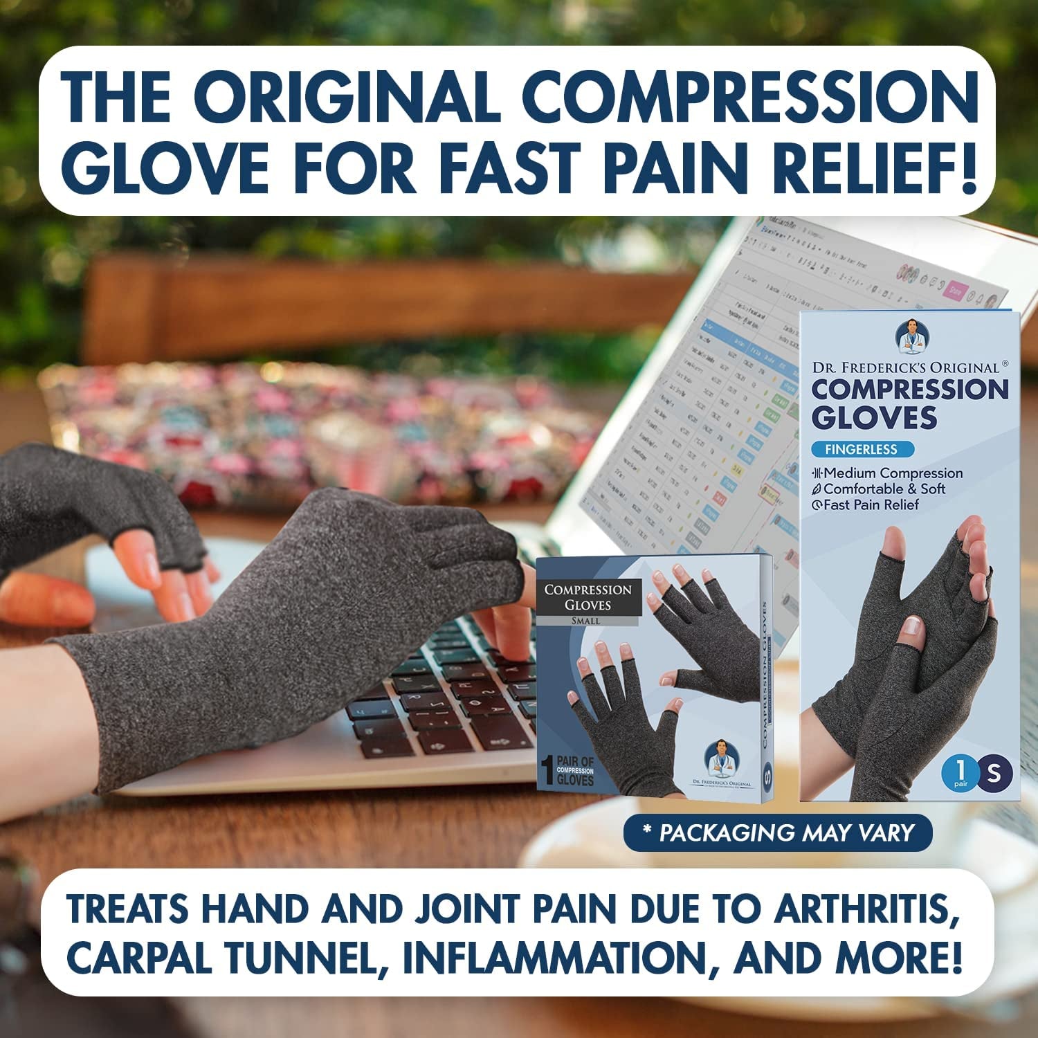Dr. Frederick'S Original Arthritis Gloves for Women & Men - Compression Gloves for Arthritis Pain Relief - Small Apparel & Accessories > Clothing Accessories > Gloves & Mittens Frederick Medical Supply
