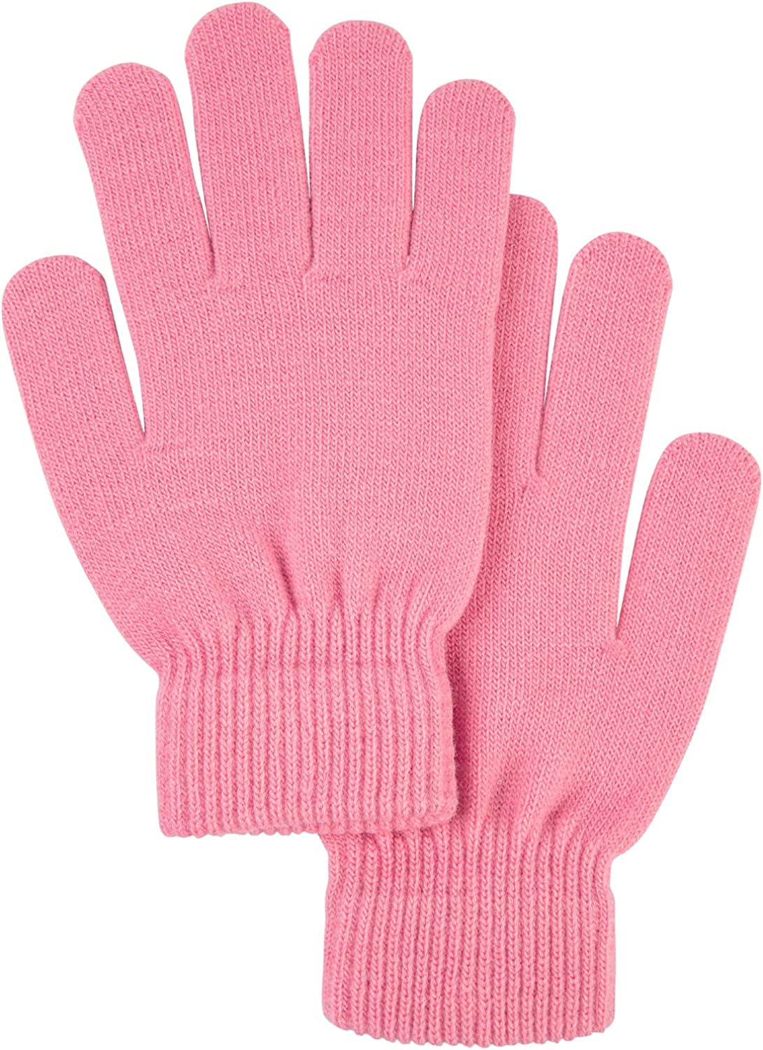 Simplicity Men/Women Winter Classic Solid Colored Knit Gloves Apparel & Accessories > Clothing Accessories > Gloves & Mittens Simplicity 38_tro.pink