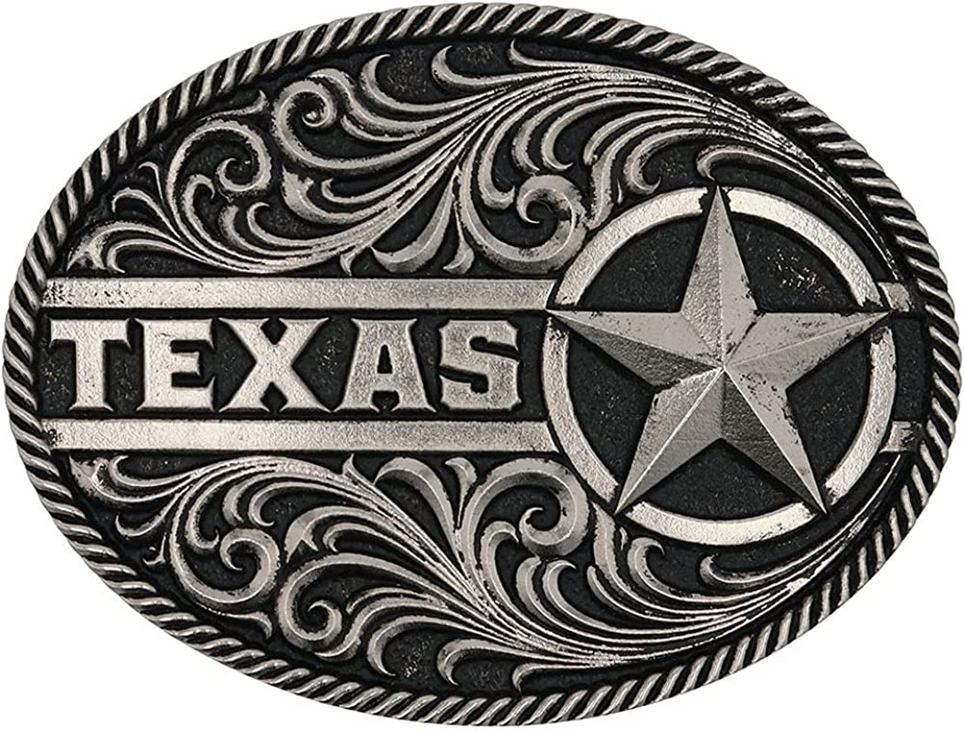 Montana Silversmiths Southwest Collection Attitude Western Belt Buckle Apparel & Accessories > Clothing Accessories > Belt Buckles Montana Silversmiths Gunmetal Texas Star - Silver