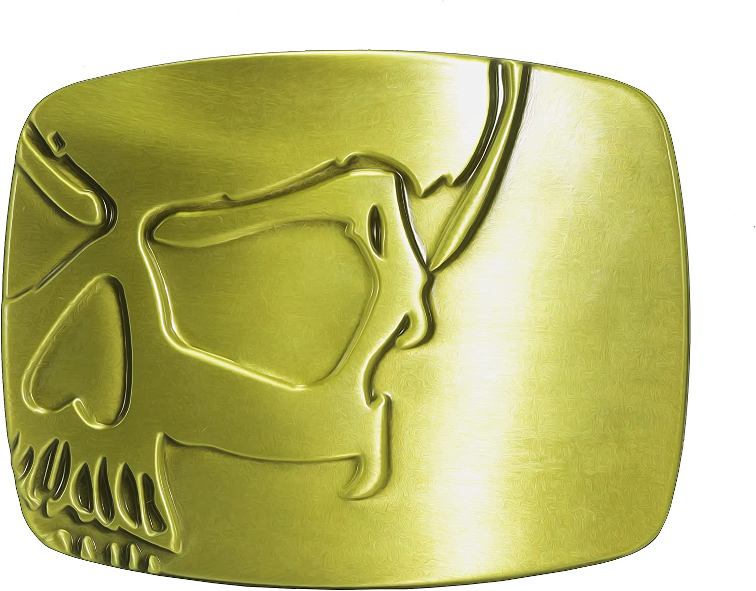 Belt Buckles of Ghost Skeleton Pirate Skull Design Cowboy Style Apparel & Accessories > Clothing Accessories > Belt Buckles Moranse Cool Silver Skull Golden