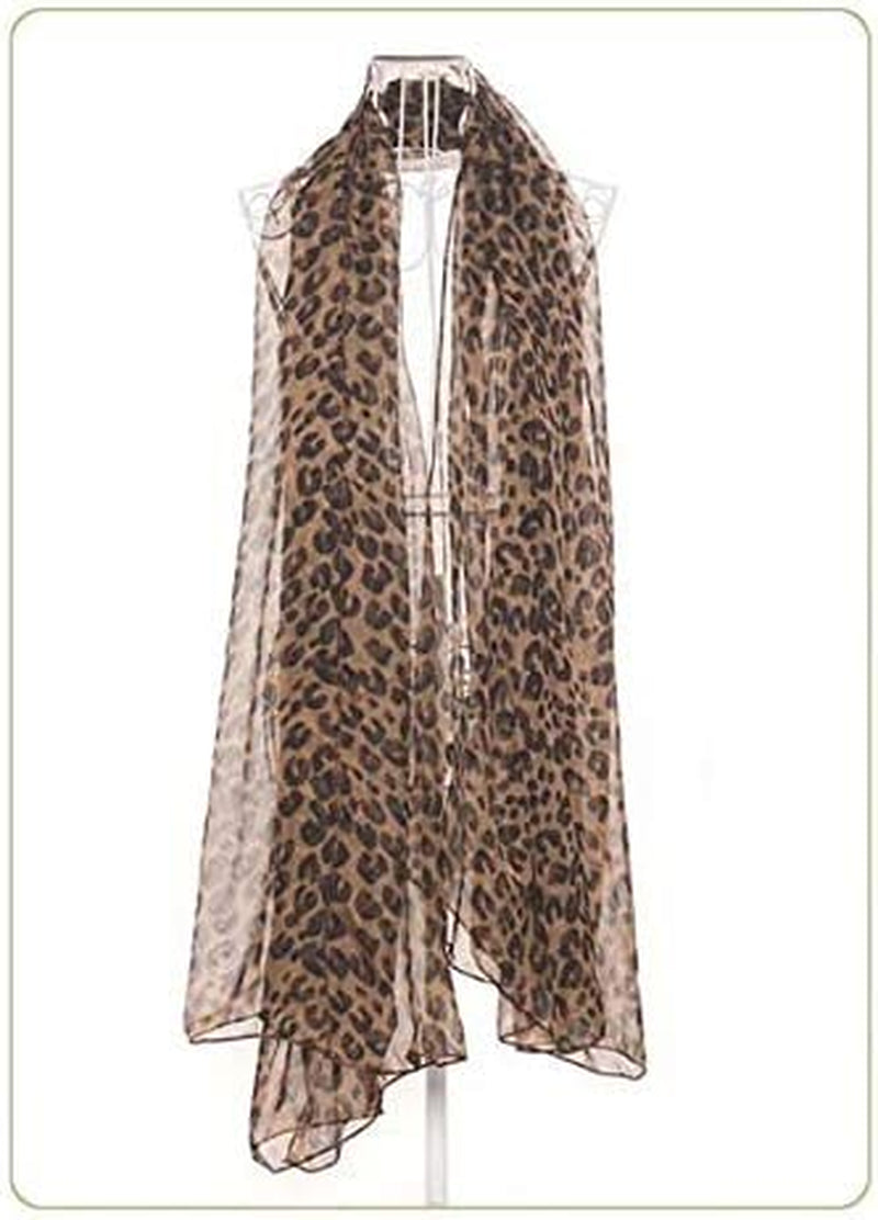 Long Rectangle Sheer Chiffon Black Tan Brown Leopard Cheetah Animal Print Scarf Women'S Scarves Hijab Shawl Pashmina Headband Bandana 19" in Wide X 57" in Long Apparel & Accessories > Clothing Accessories > Scarves & Shawls Secret for Longevity