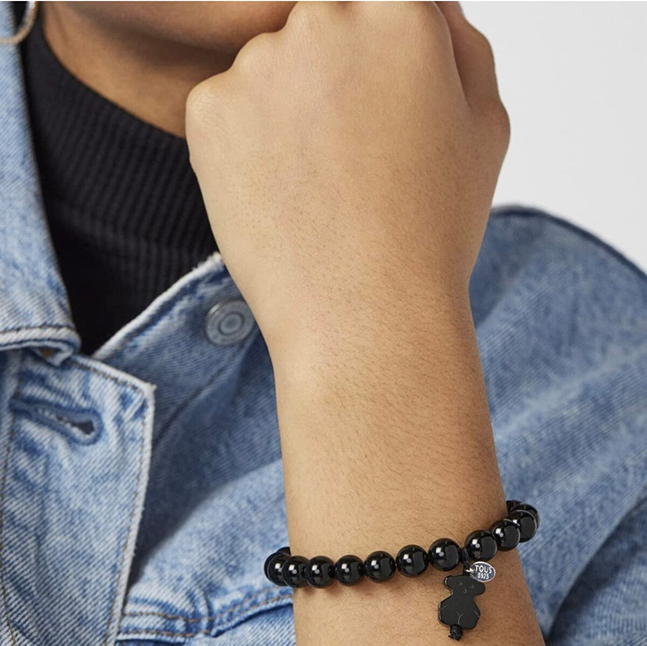TOUS Jewelry Icon Black and White with Bear Stretch Bracelet Apparel & Accessories > Jewelry > Bracelets TOUS Jewelry