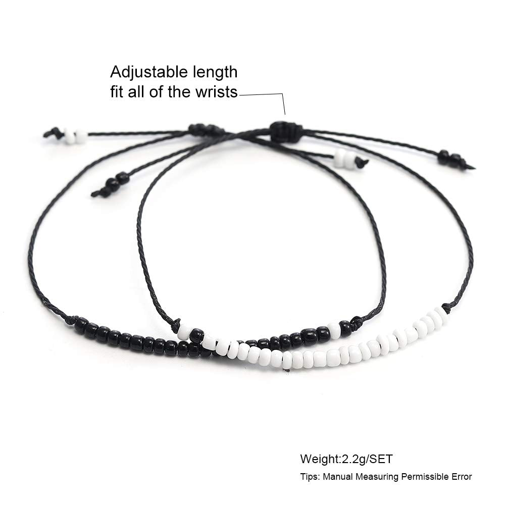 Best Friend Bracelets Couples Bracelets for 2 Matching Yin Yang His and Her Lover Bracelet Jewelry for Bff Friendship Relationship Boyfriend Girlfriend Valentines Gift (Matching Bead) Apparel & Accessories > Jewelry > Bracelets SUMMER LOVE