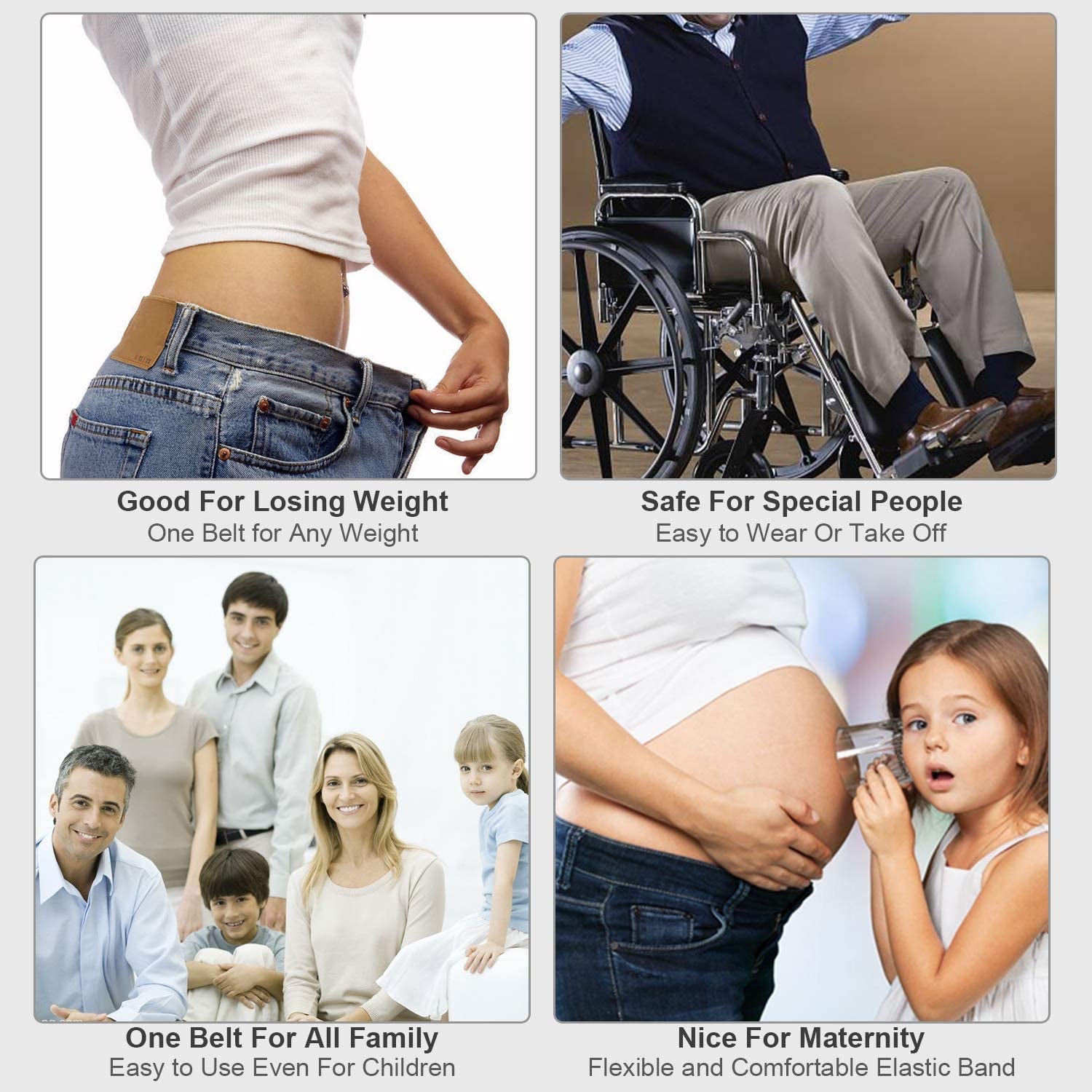 Buckle Free Comfortable Elastic Belt for Women or Men, Buckle-Less No Bulge No Hassle Invisible Belts by WHIPPY Apparel & Accessories > Clothing Accessories > Belts WHIPPY