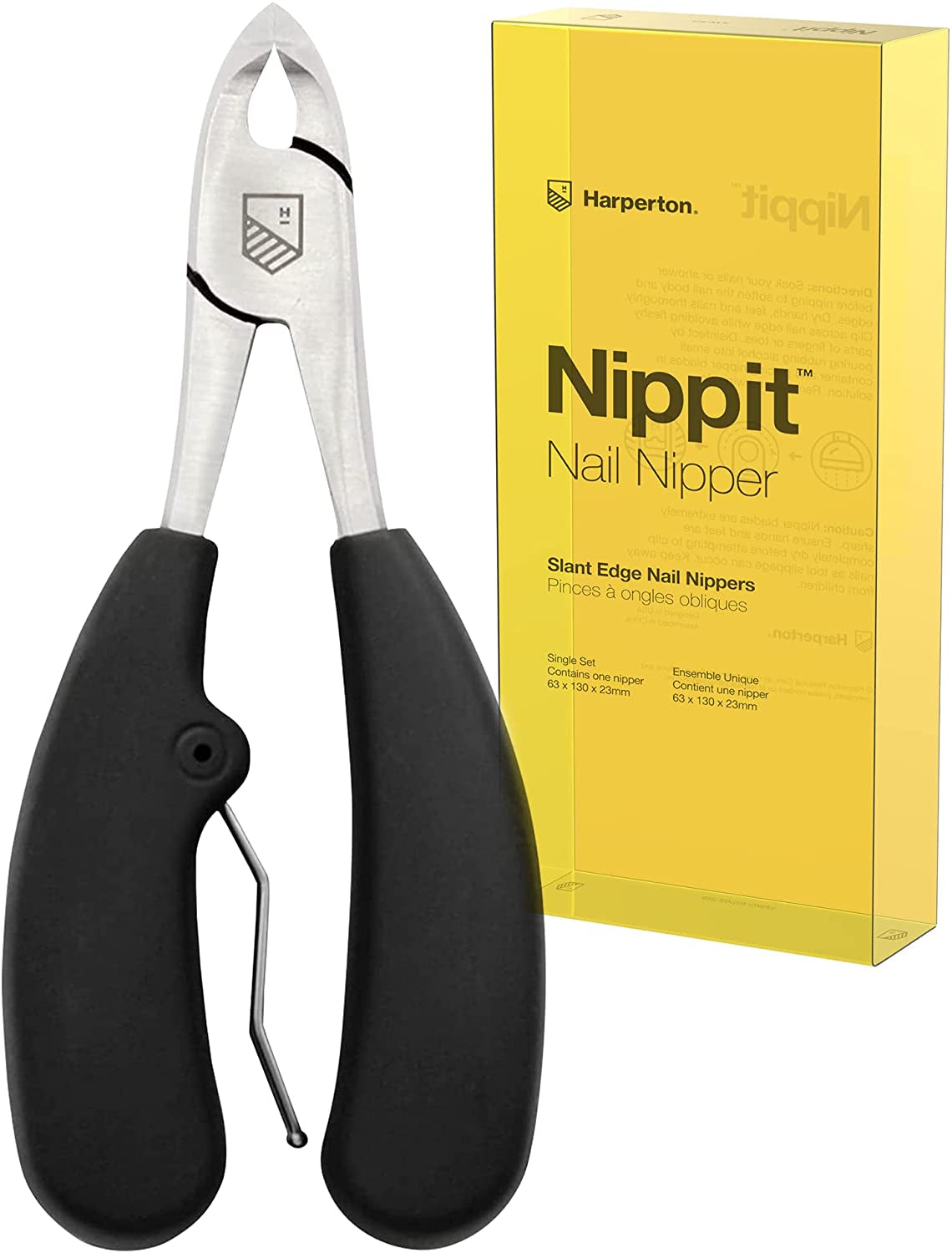 Harperton Nail Clippers Set - 2 Pack Stainless Steel Ingrown Toenail Tool, Professional Fingernail & Toenail Clippers for Thick Nails Health & Beauty > Personal Care > Cosmetics > Cosmetic Tools > Nail Tools Harperton Black