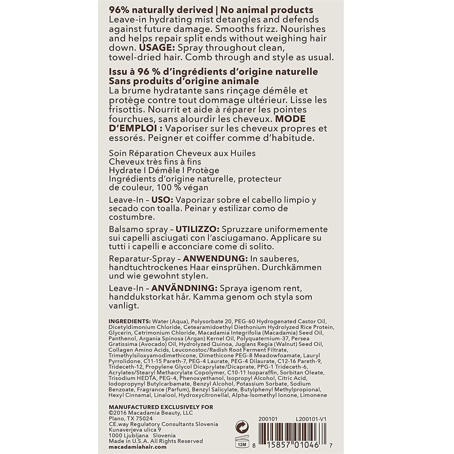 Macadamia Professional Weightless Moisture Leave-In Health & Beauty > Personal Care > Hair Care KYLIE MAX