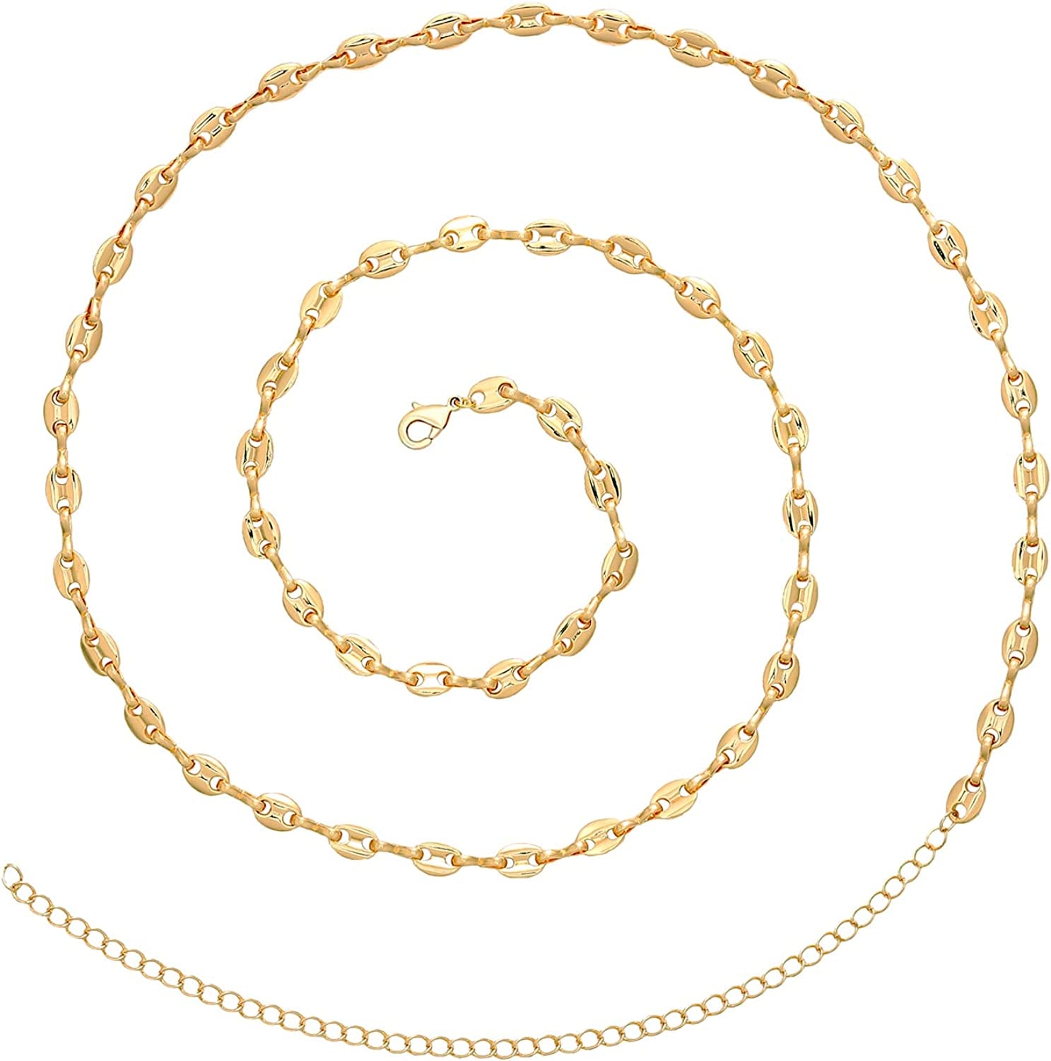 TOBENY 27.5/33.5/40 Inches Waist Belly Chains for the Waist for Women 14K Gold Plated Belly Chains for Women plus Size Body Chain for Women Teens Apparel & Accessories > Jewelry > Body Jewelry TOBENY E 27.5 Inches