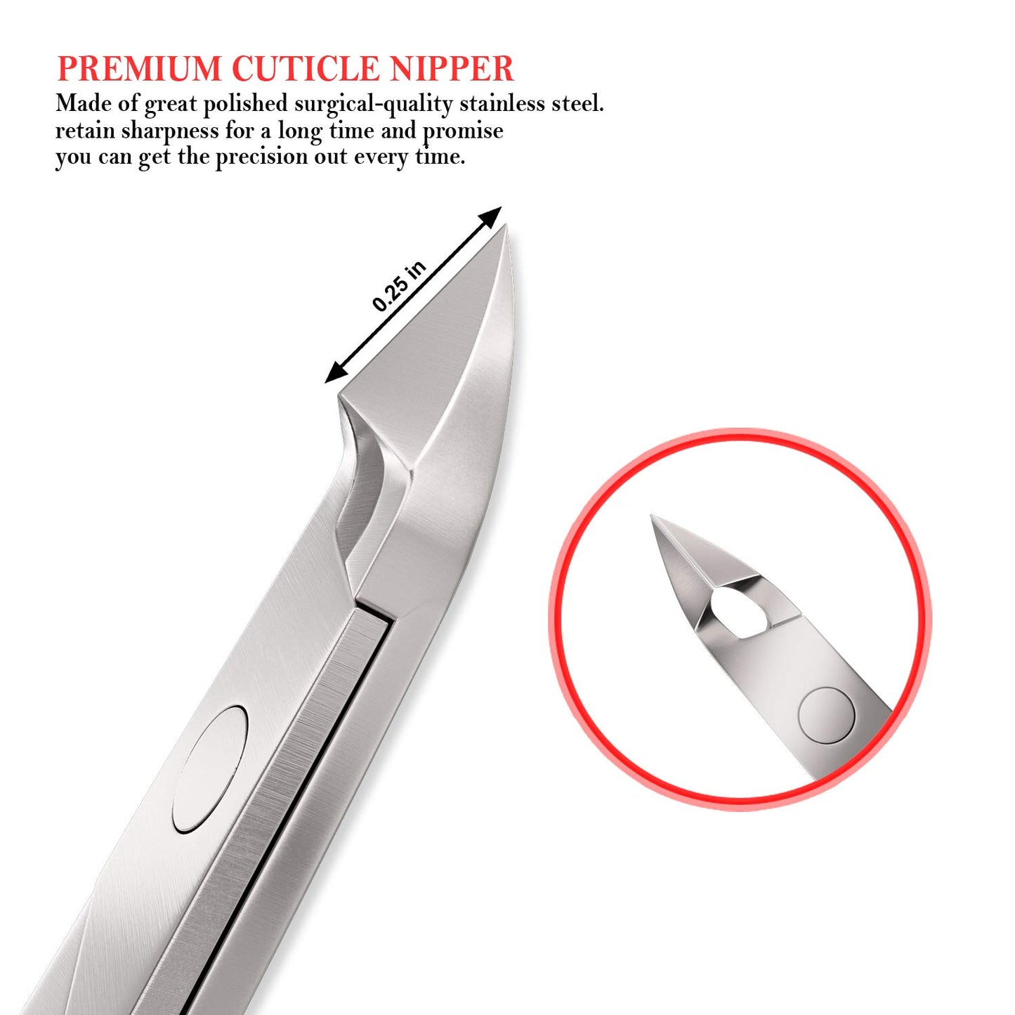 Professional Cuticle Nippers Stainless Steel Cuticle Cutters and Remover -Best Nipper Scissors, Nail Care Tool for Manicure and Pedicure Health & Beauty > Personal Care > Cosmetics > Cosmetic Tools > Nail Tools Jestilo