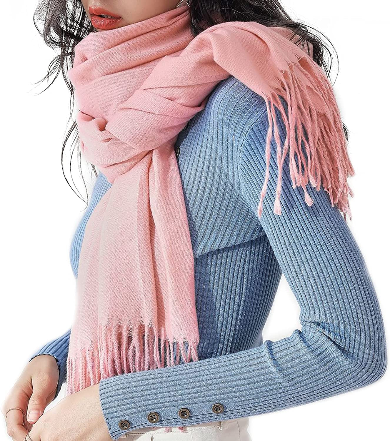 Century Star Women'S Fall Winter Scarf Classic Tassel Plaid Scarf Warm Tartan Wrap Shawl Apparel & Accessories > Clothing Accessories > Scarves & Shawls Century Star