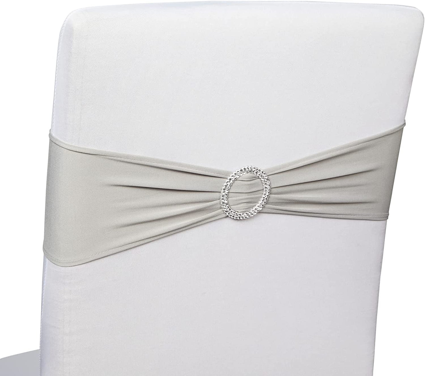 Gold Chair Sashes Bulk 100 Pack for Wedding Reception, Banquet Hotel Events, Baby Shower, Birthday Party Apparel & Accessories > Clothing Accessories > Sashes Juvale Light Gray