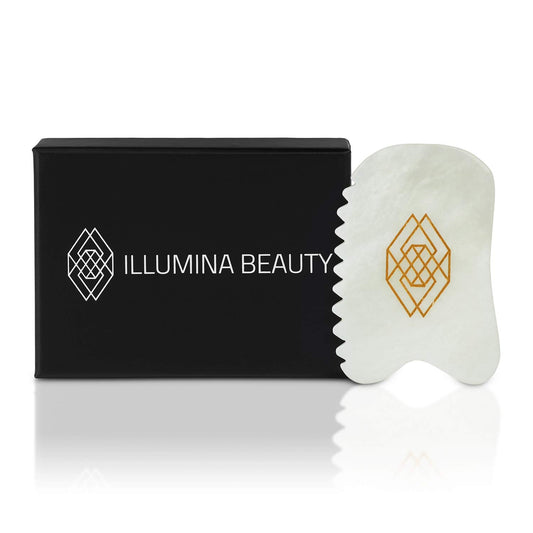 ILLUMINA BEAUTY Gua Sha Facial Tool, Unique 4-Edge Guasha Tool for Face, Jade Gua Sha Stone, Lymphatic Drainage Face Sculpting Tool Health & Beauty > Personal Care > Cosmetics > Cosmetic Tools > Skin Care Tools Illumina Beauty