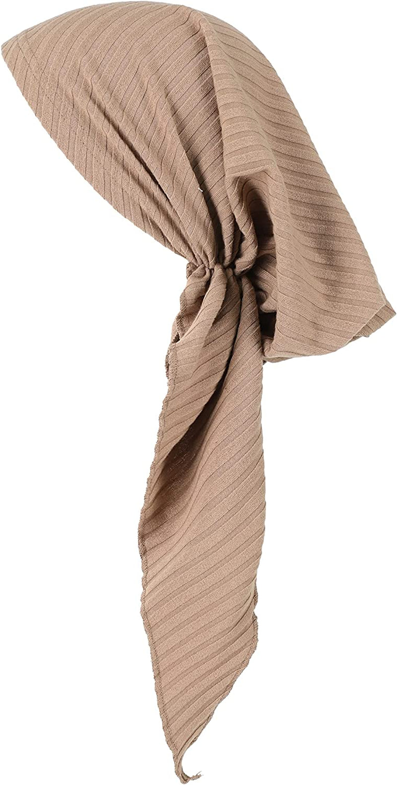 Madison Headwear Pretied Head Scarves for Women Featuring a Unique Sparkly Foil Finish and Stretchy Ribbed Fabric Apparel & Accessories > Clothing Accessories > Headwear Madison Headwear Coffee