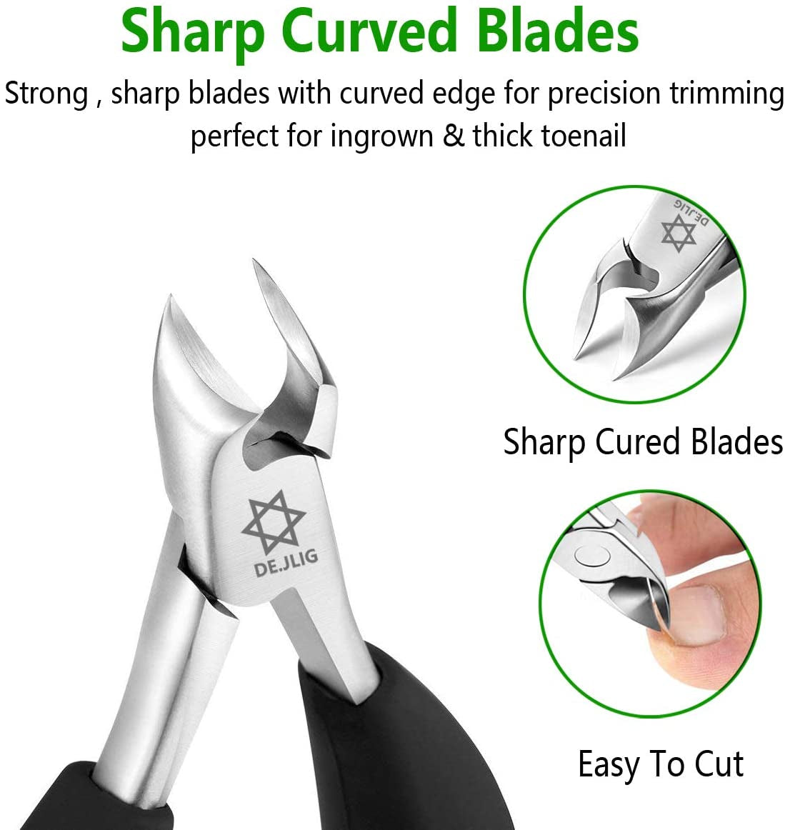 Podiatrist Toenail Clippers,Professional Ingrown or Thick Toe Nail Clippers for Men & Seniors ,Toe Clippers Podiatrist Tool Pedicure Clippers Toenail Cutters Nipper Precision Diabetic Toenail Clipper Health & Beauty > Personal Care > Cosmetics > Cosmetic Tools > Nail Tools DEJLIG