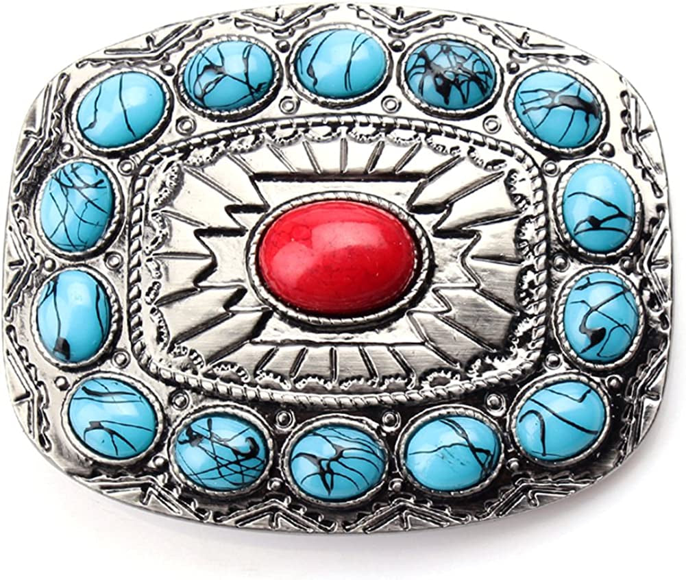 Turquoise Belt Buckle Western Buckles for Ladies … Apparel & Accessories > Clothing Accessories > Belt Buckles HUABOLA CALYN Red