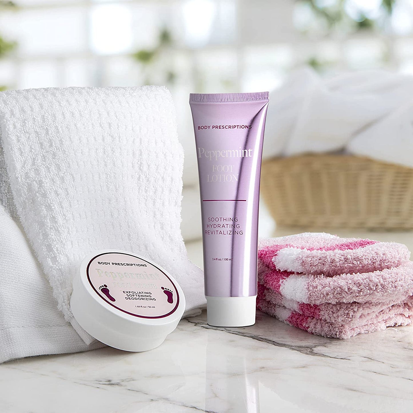 Live Green Bath and Body Pedicure Gift Set- Relaxing Foot Care Set with Pink Fuzzy Socks, Peppermint Foot Lotion, and Foot Scrub, Holiday Gifts for Women Health & Beauty > Personal Care > Foot Care Live Green