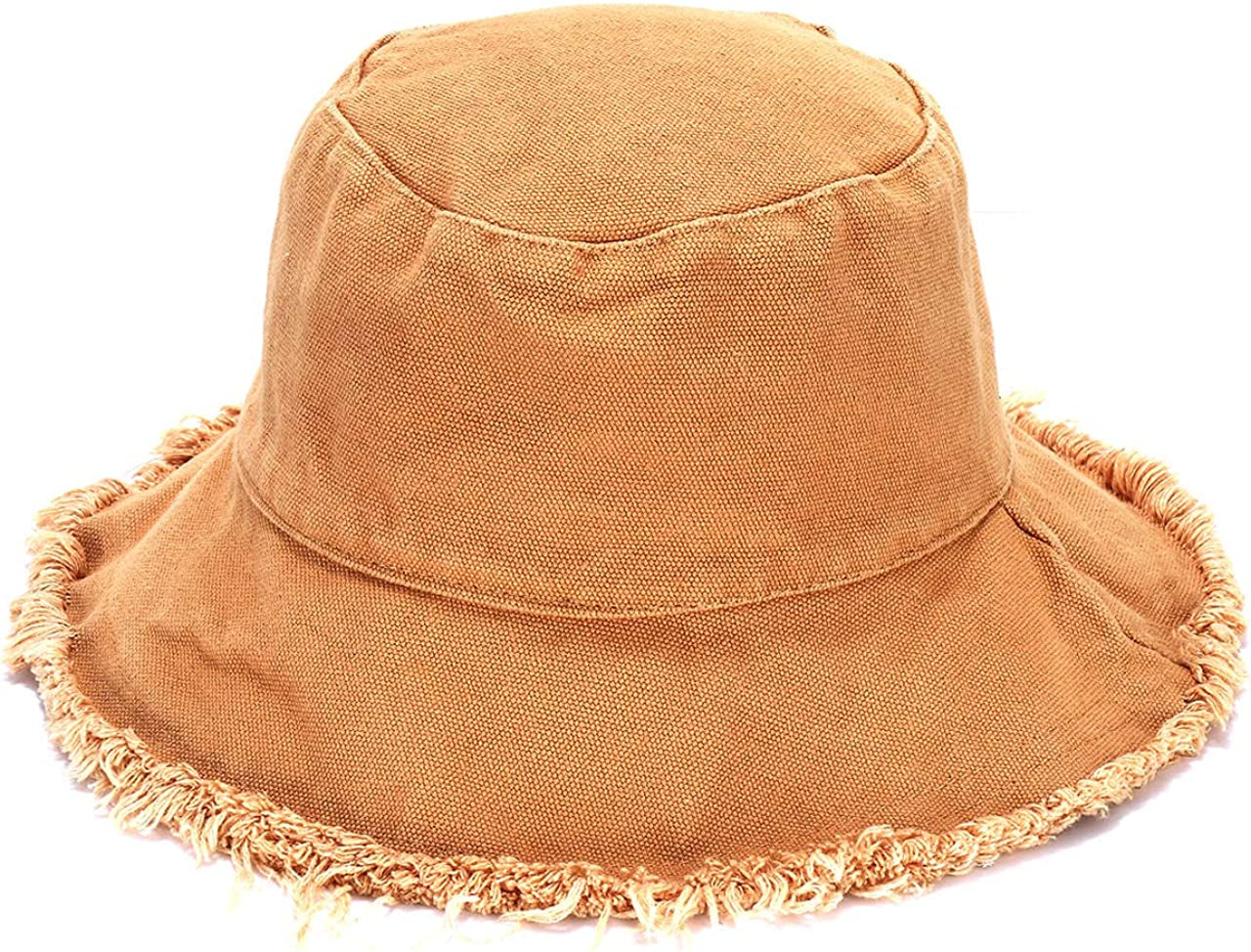 Boderier Sun Hats for Women Summer Casual Wide Brim Cotton Bucket Hat Beach Vacation Travel Accessories Apparel & Accessories > Clothing Accessories > Hats boderier Khaki