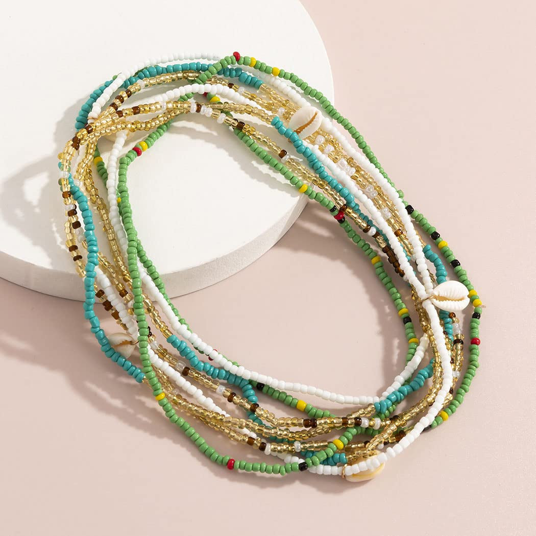 Generic Boho Belly Chain Fashion Beaded Body Chain Shell Body Chain Jewelry for Women and Teen Girl Apparel & Accessories > Jewelry > Body Jewelry Generic