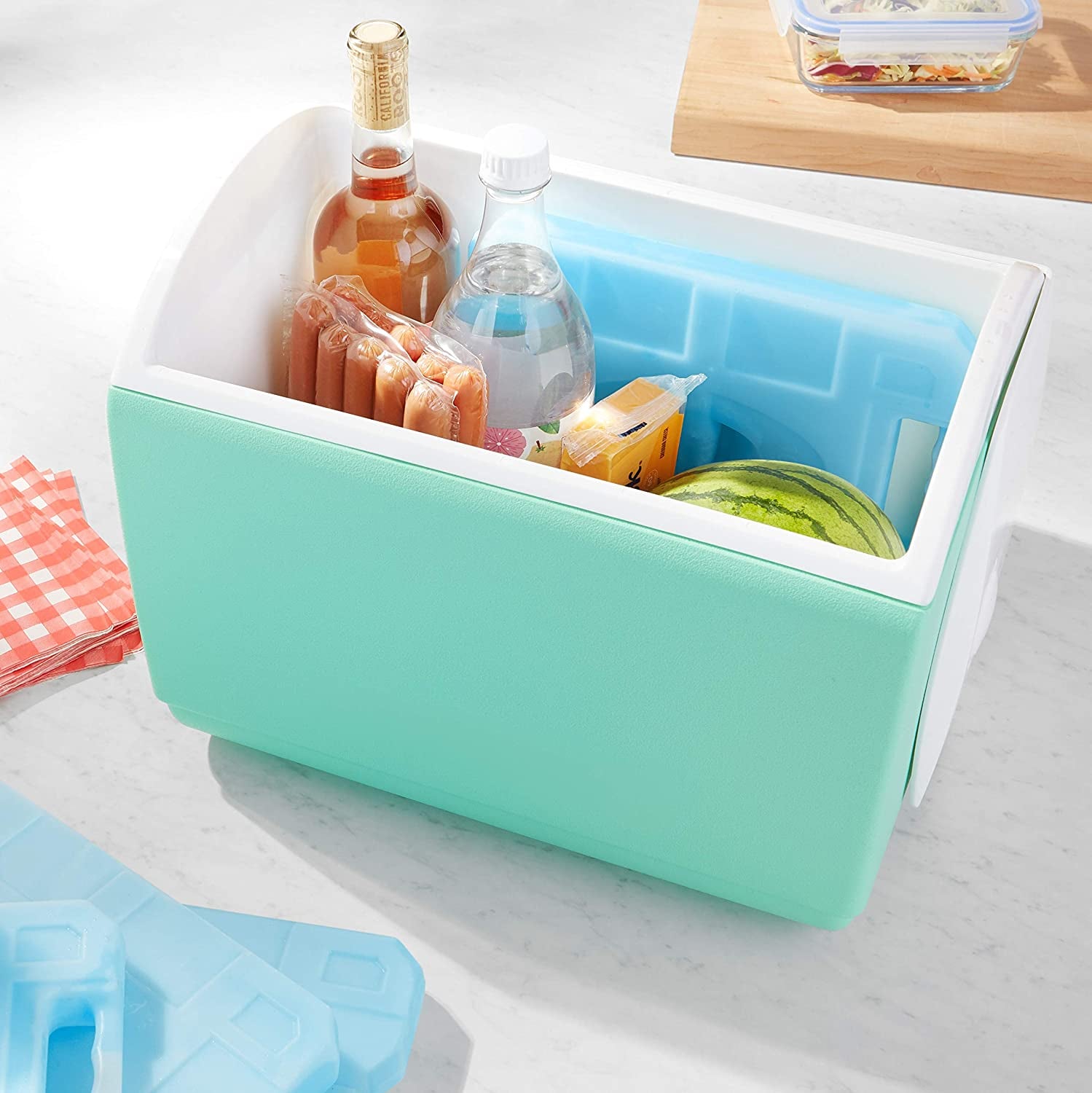 Reusable Hard Sided Rectangular Ice Pack, 10.4" X 7.9" X 1.2", Blue, Pack of 4 Apparel & Accessories > Jewelry > Anklets KYLIE MAX