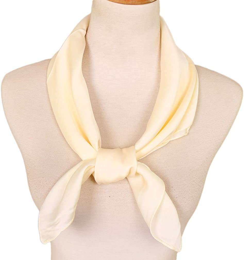 LMVERNA Square Satin Scarf for Women Polka Dot Ribbon Scarves 27 by 27 Inch Apparel & Accessories > Clothing Accessories > Bandanas & Headties LMVERNA