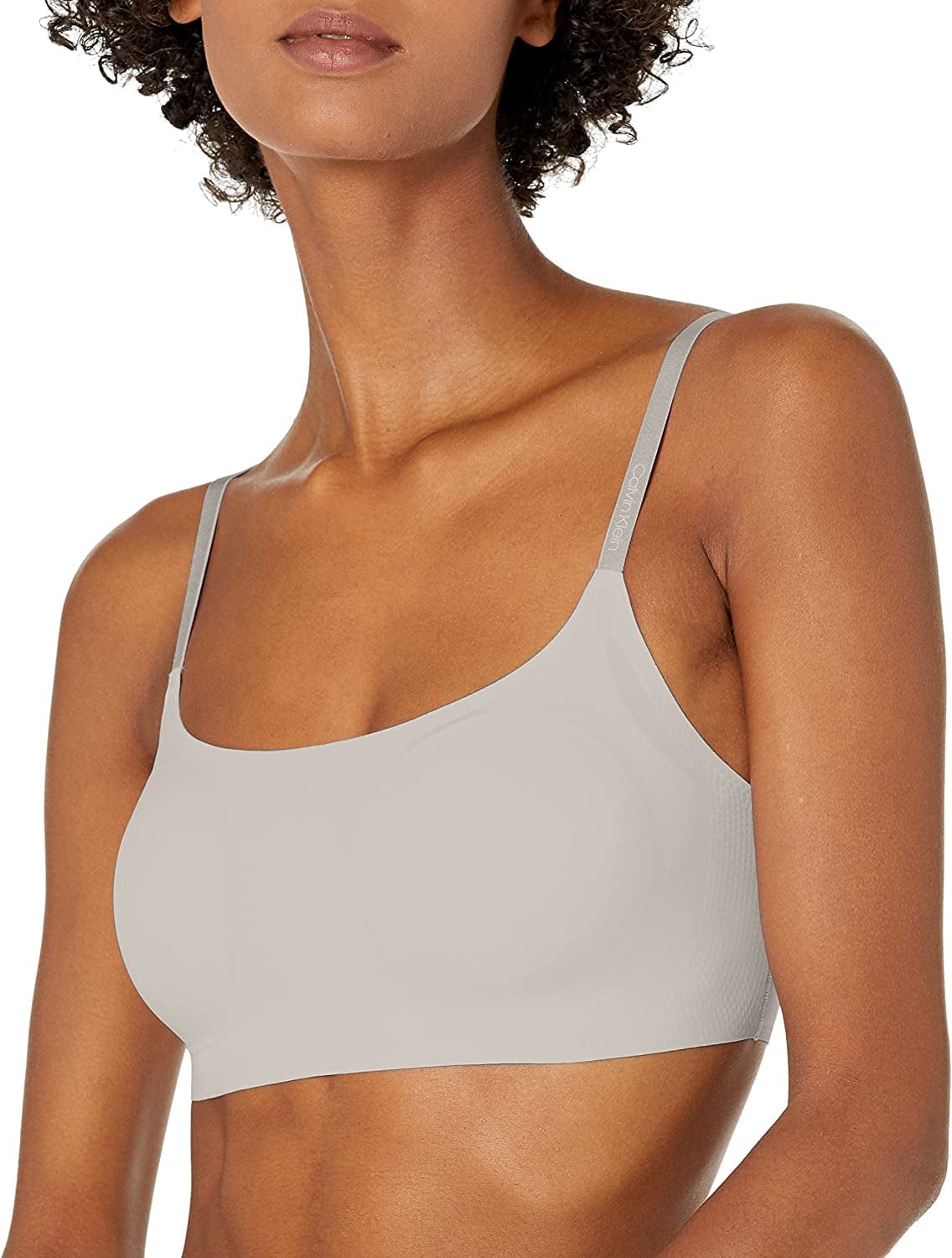 Calvin Klein Women'S Invisibles Comfort Seamless Wireless Skinny Strap Retro Bralette Bra