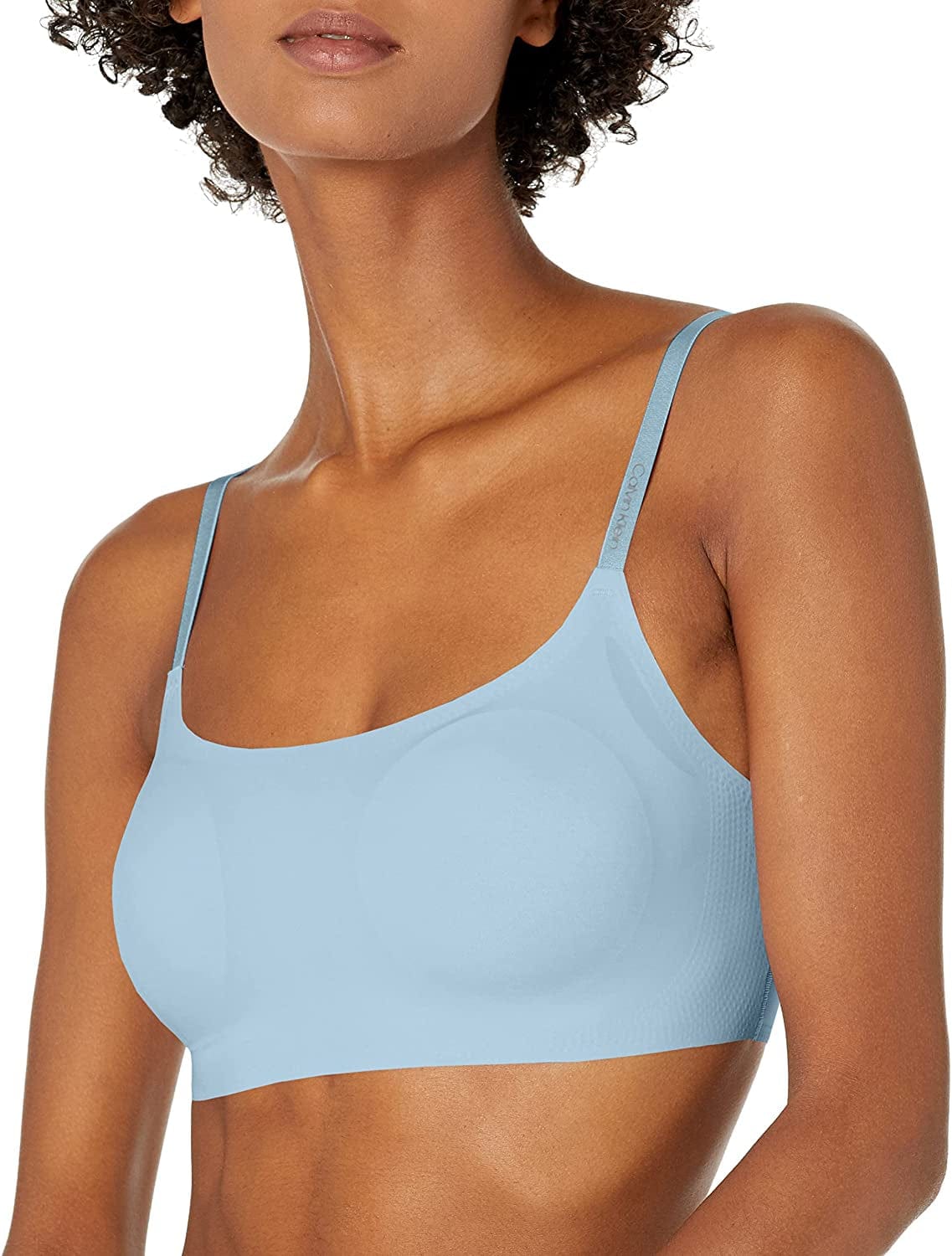 Calvin Klein Women'S Invisibles Comfort Seamless Wireless Skinny Strap Retro Bralette Bra