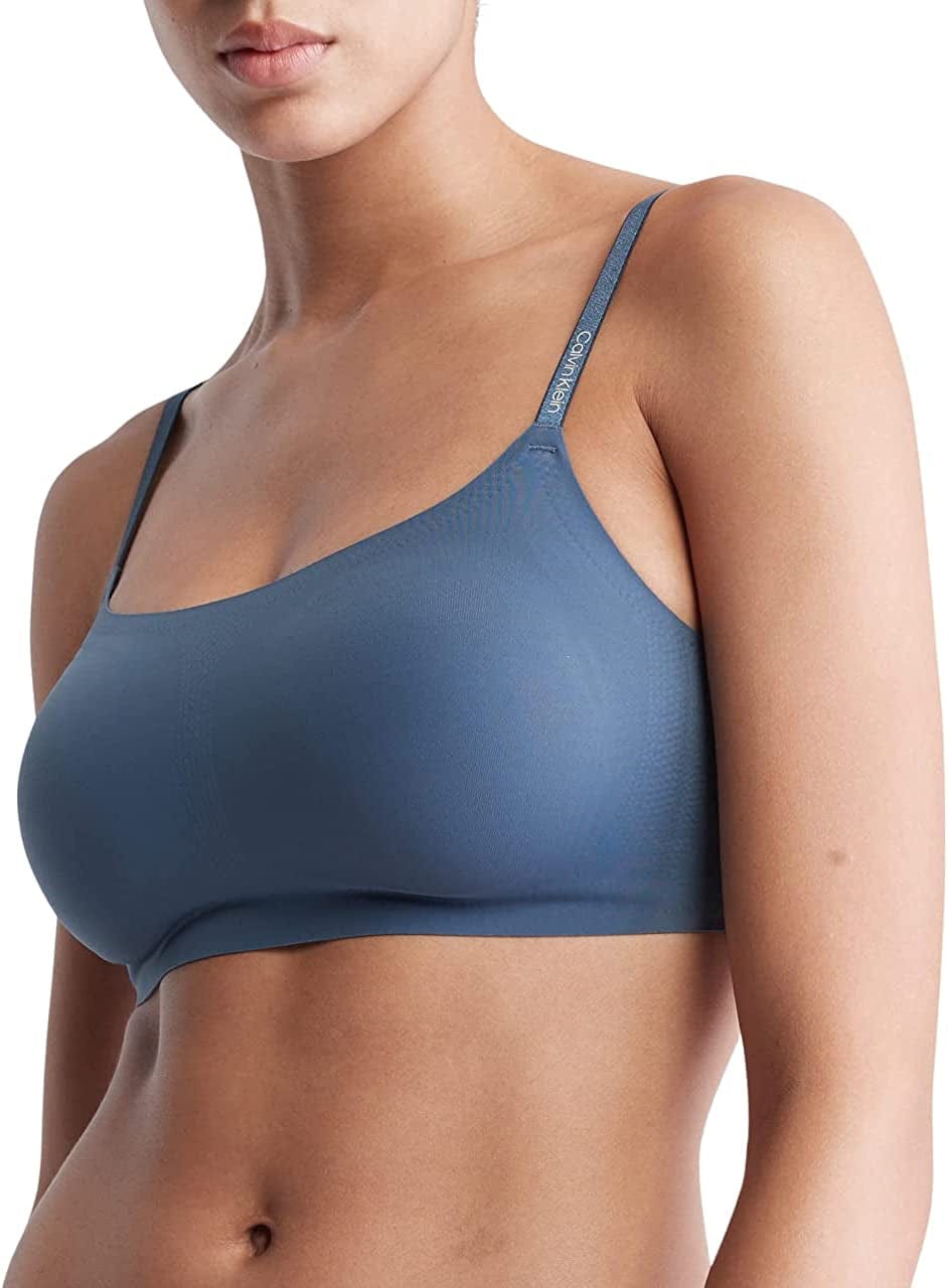 Calvin Klein Women'S Invisibles Comfort Seamless Wireless Skinny Strap Retro Bralette Bra
