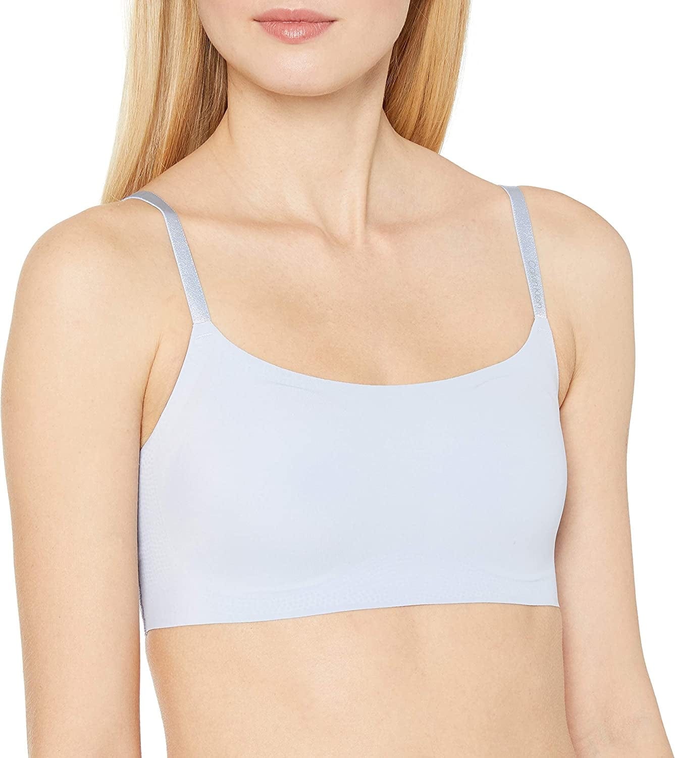 Calvin Klein Women'S Invisibles Comfort Seamless Wireless Skinny Strap Retro Bralette Bra