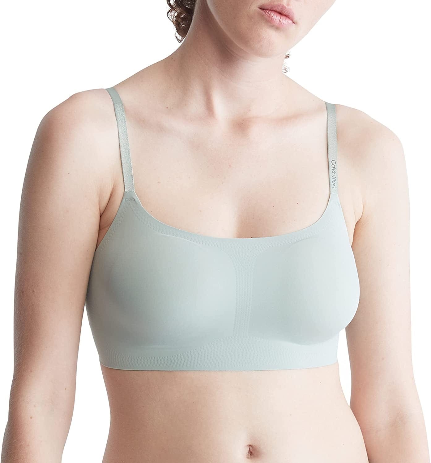Calvin Klein Women'S Invisibles Comfort Seamless Wireless Skinny Strap Retro Bralette Bra