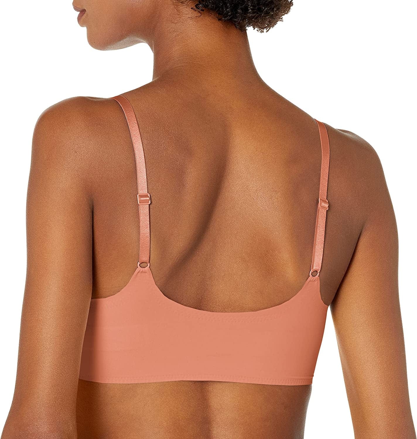 Calvin Klein Women'S Invisibles Comfort Seamless Wireless Skinny Strap Retro Bralette Bra