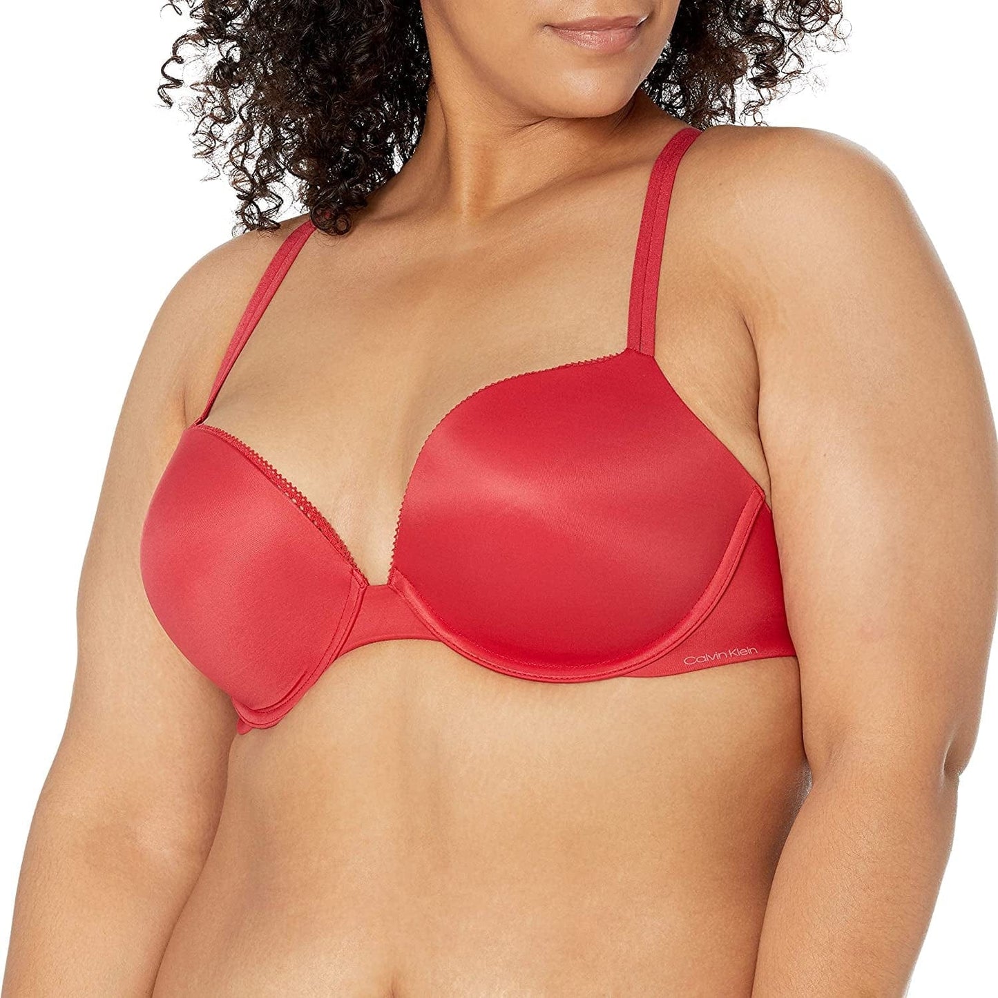 Calvin Klein Women'S Liquid Touch Push up Plunge Bra Red / 30D