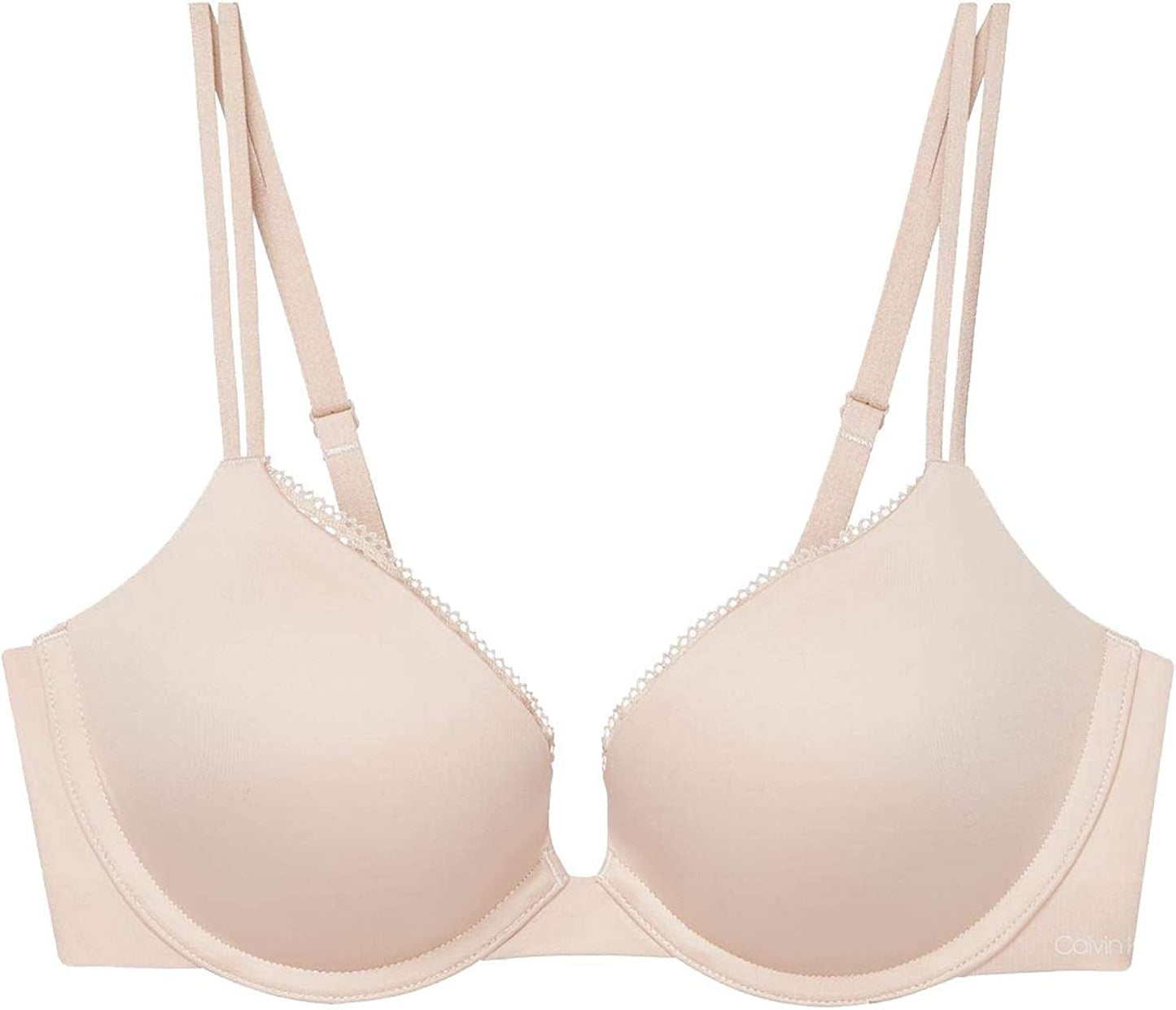 Calvin Klein Women'S Liquid Touch Push up Plunge Bra Honey Almond / 32A
