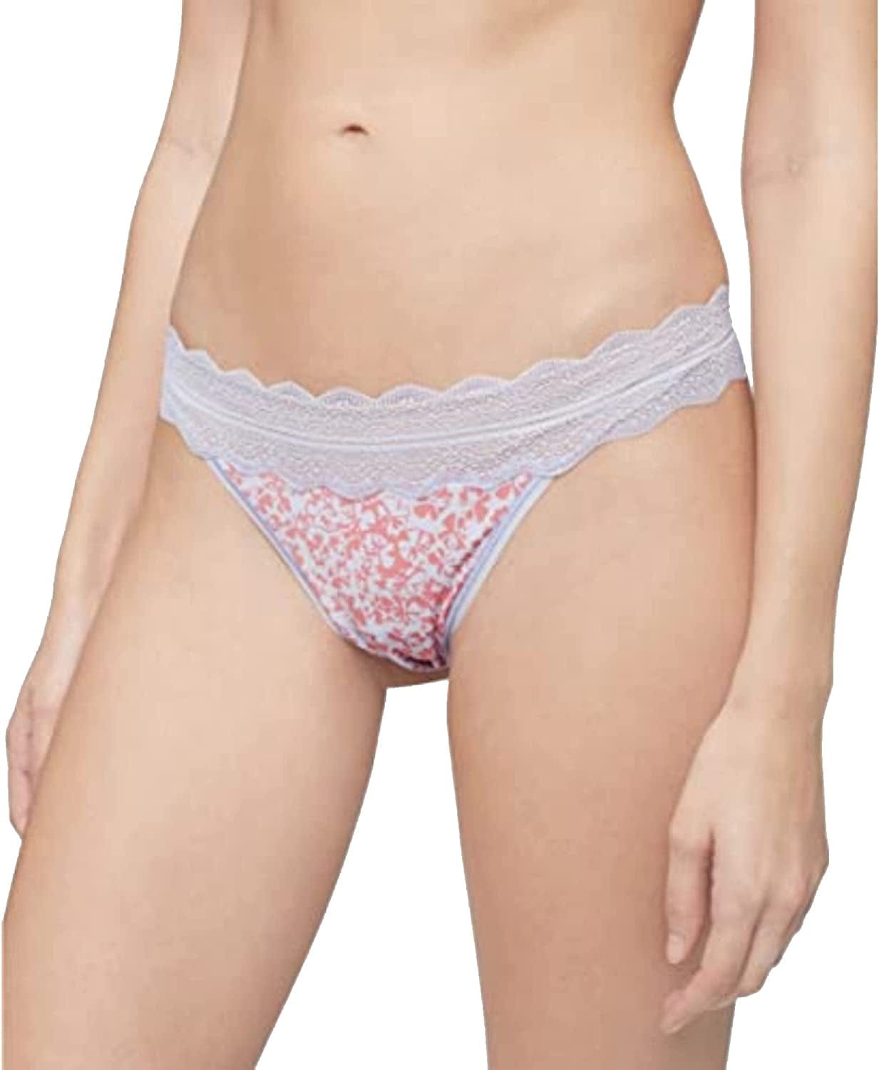 Calvin Klein Women'S Micro with Lace Band Thong Panty Simplicity Floral / Small