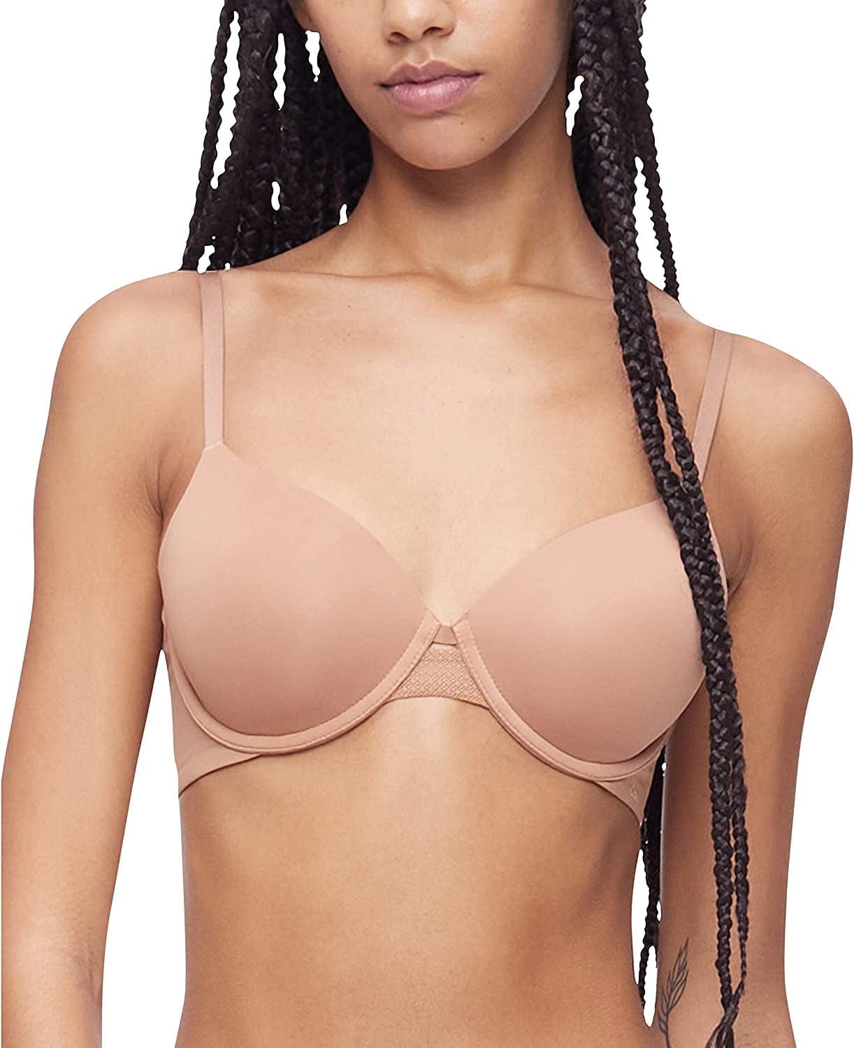 Calvin Klein Women'S Perfectly Fit Flex Lightly Lined Full Coverage T-Shirt Bra Sandalwood / 34B