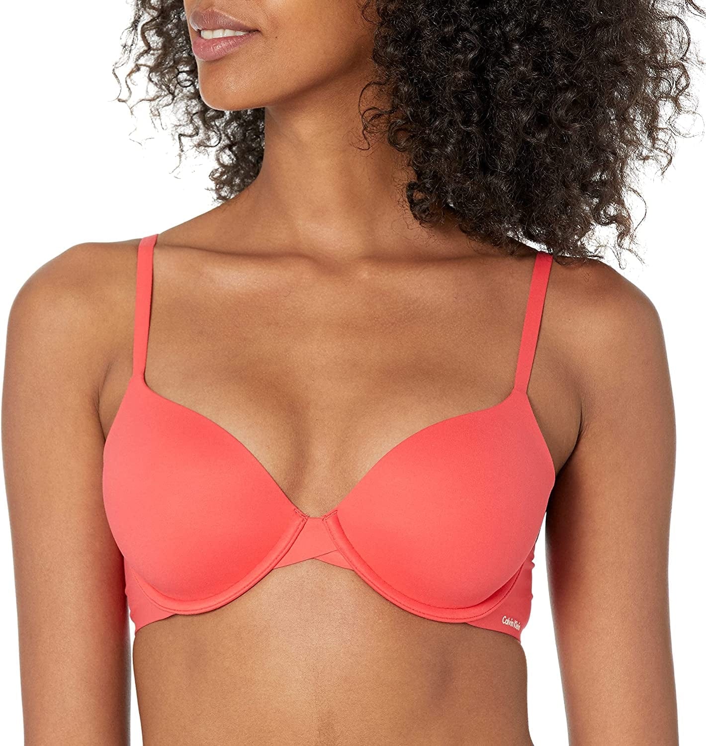 Calvin Klein Women'S Perfectly Fit Lightly Lined T-Shirt Bra with Memory Touch Strawberry / 32A