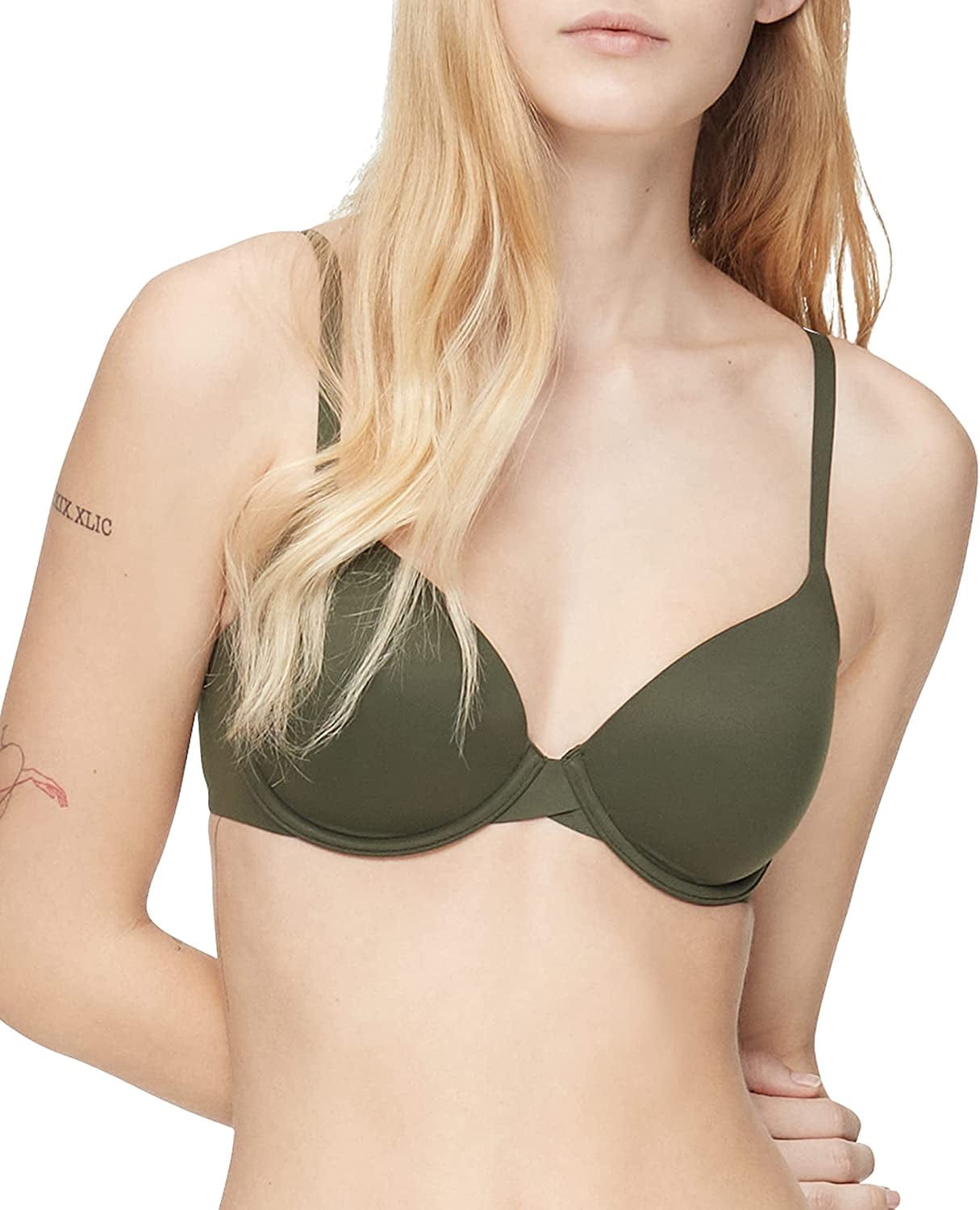 Calvin Klein Women'S Perfectly Fit Lightly Lined T-Shirt Bra with Memory Touch Fatigues / 40C