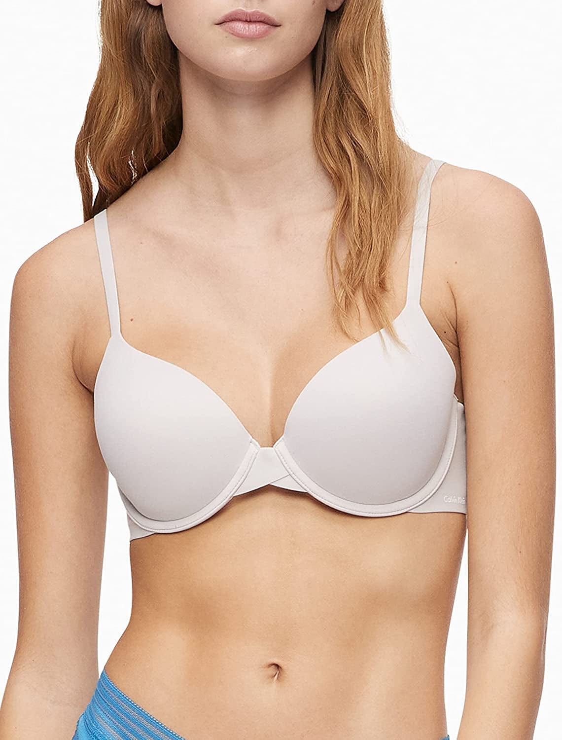 Calvin Klein Women'S Perfectly Fit Lightly Lined T-Shirt Bra with Memory Touch Dove / 34D
