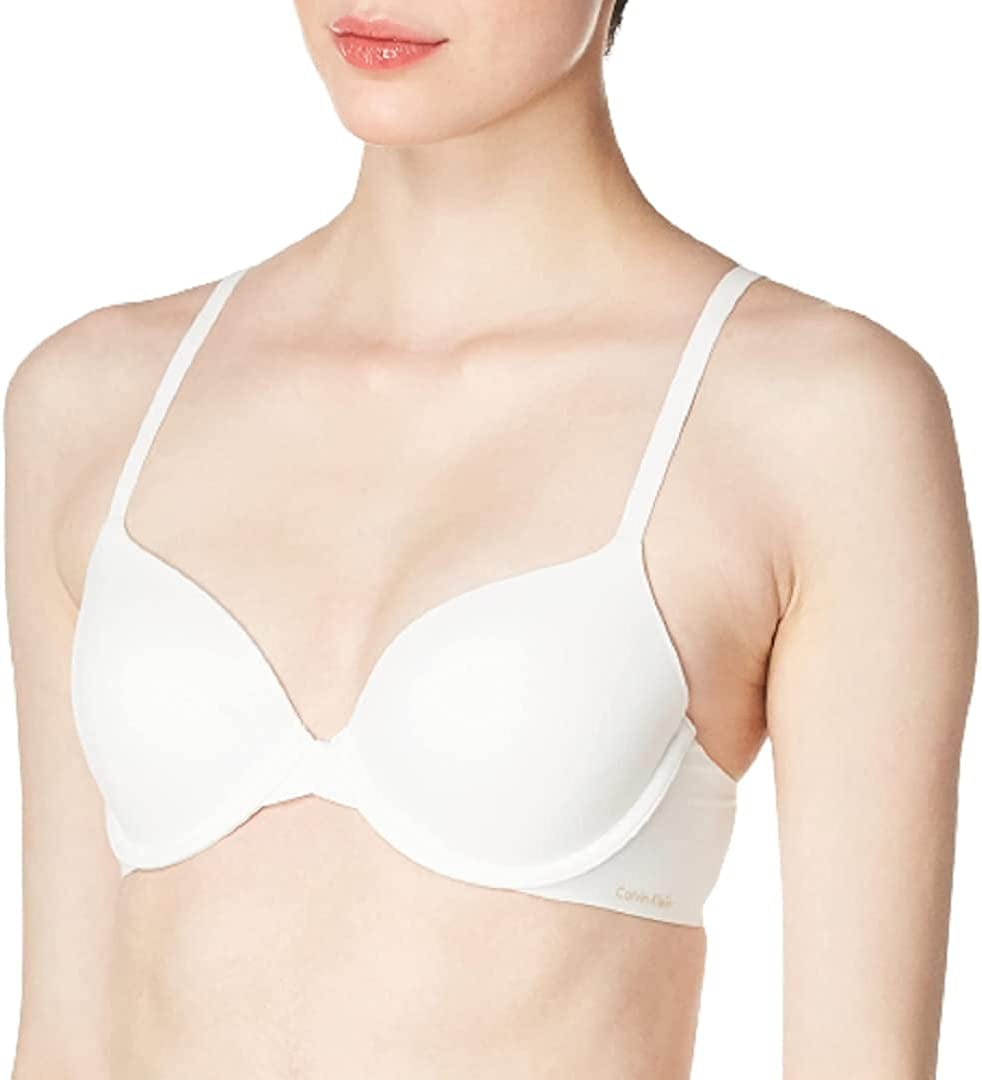 Calvin Klein Women'S Perfectly Fit Lightly Lined T-Shirt Bra with Memory Touch White / 34G