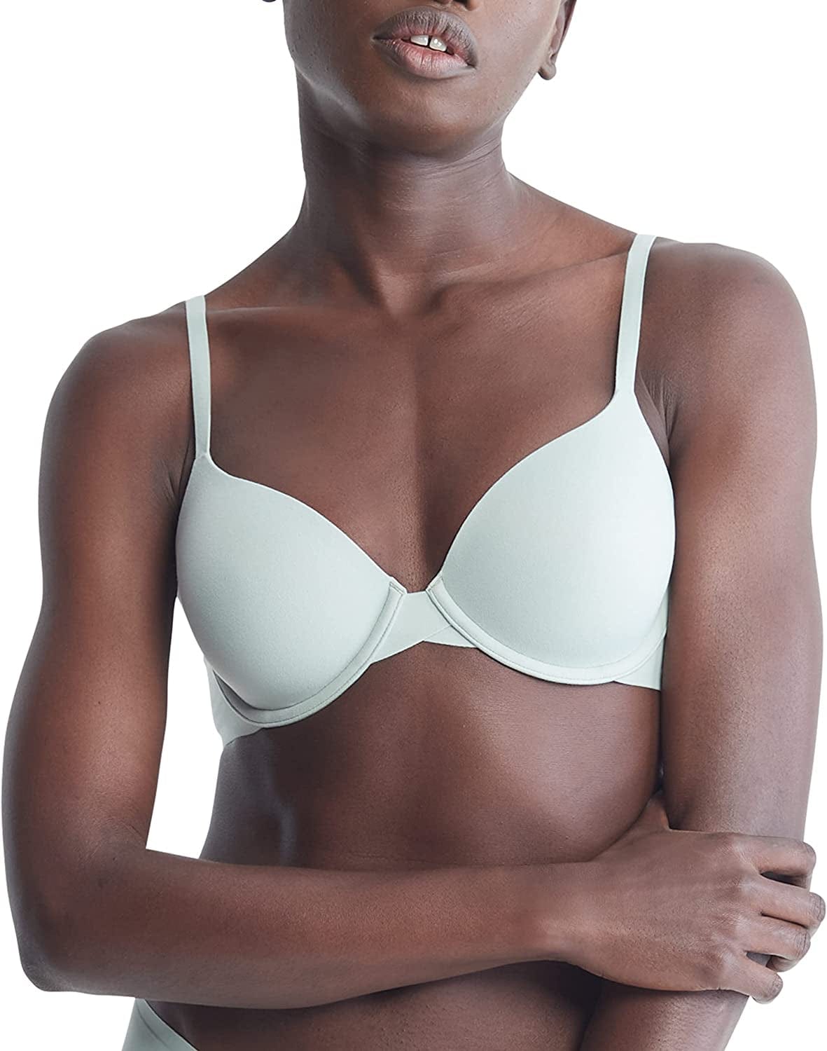 Calvin Klein Women'S Perfectly Fit Lightly Lined T-Shirt Bra with Memory Touch Sage Meadow / 32D