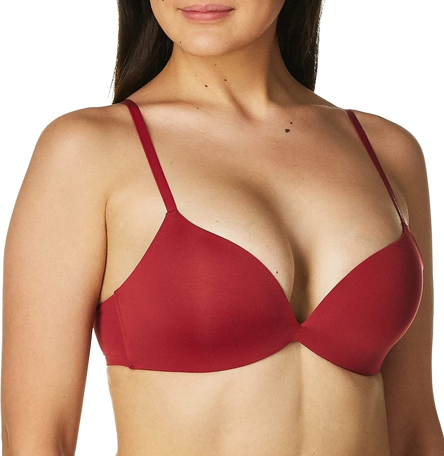 Calvin Klein Womens Form Push up Plunge Bra Raspberry / 34D