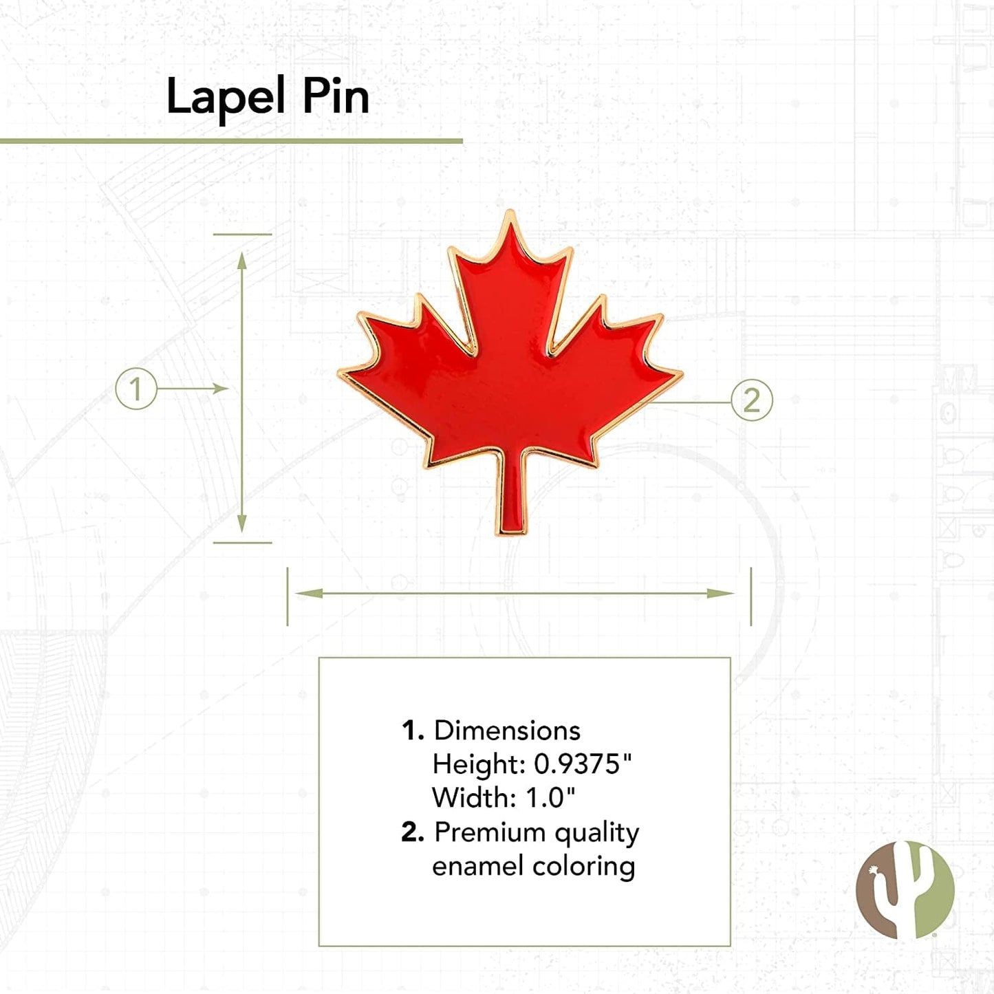 Canada Canadian Country Red Maple Leaf Lapel Pin Enamel Made of Metal Souvenir