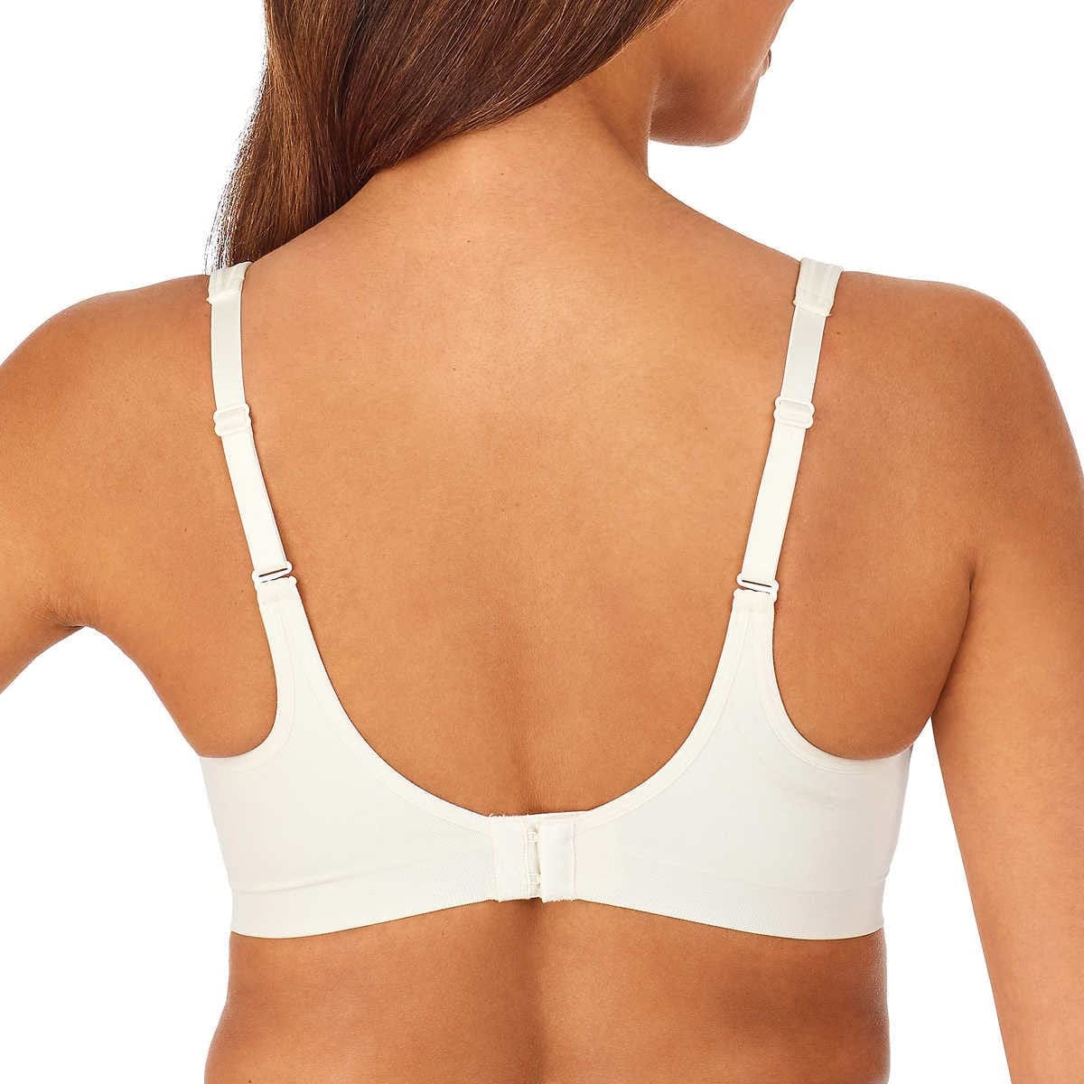 CAROLE HOCHMAN Seamless Comfort Bra Wire Free Molded Cups Comfort Straps (2 Pack)