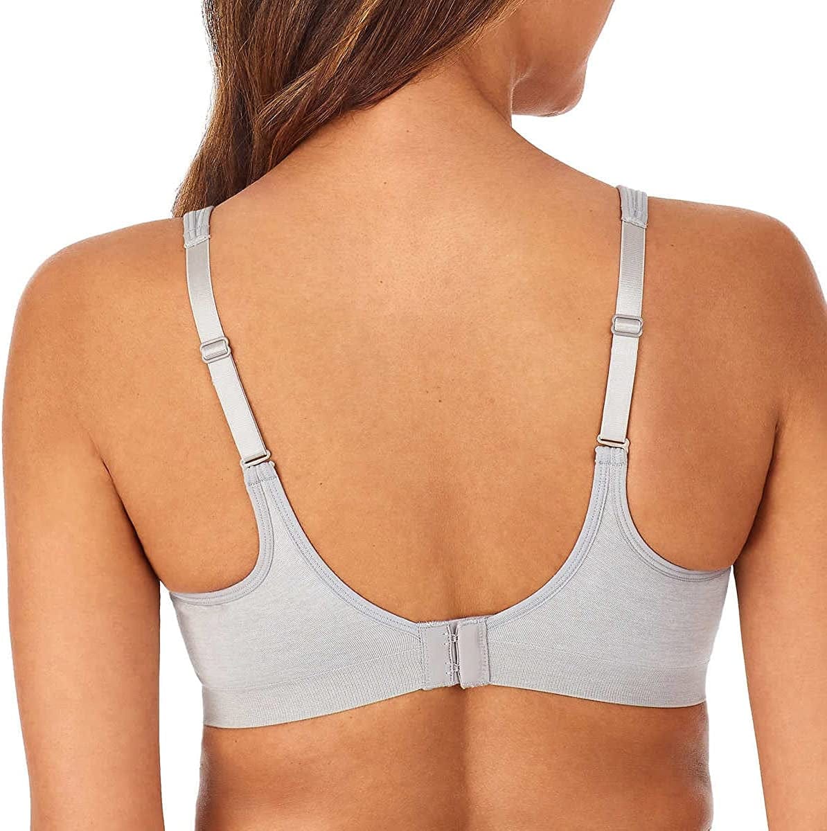 CAROLE HOCHMAN Seamless Comfort Bra Wire Free Molded Cups Comfort Straps (2 Pack)