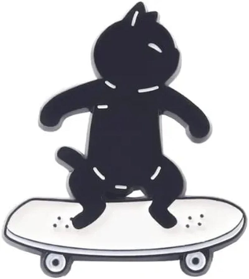 Cartoon Brooches,Mini Lapel Pins Enamel Pin with Knife Funny Animal Badges Brooch Funny Cartoon Cat Goose Brooch Cute Fashion Jewelry D / One Size