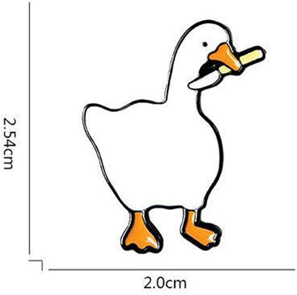 Cartoon Brooches,Mini Lapel Pins Enamel Pin with Knife Funny Animal Badges Brooch Funny Cartoon Cat Goose Brooch Cute Fashion Jewelry