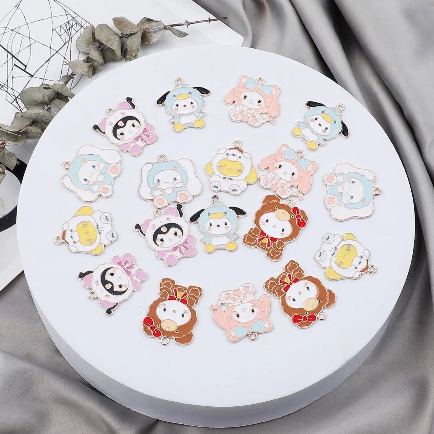 Cartoon Kitty Accessories Pendant for Jewelry Making DIY Crafts Cinnamoroll Kuromi Charms for Earring Necklace Making
