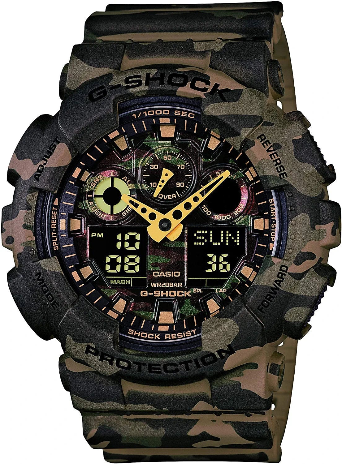 Casio Men'S GA-100 XL Series G-Shock Quartz 200M WR Shock Resistant Watch Brown