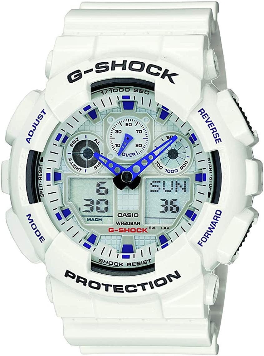 Casio Men'S GA-100 XL Series G-Shock Quartz 200M WR Shock Resistant Watch White