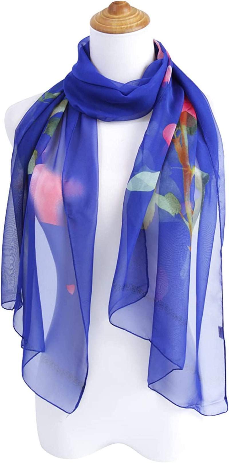 E-Clover Women Soft Floral Print Shawl Chiffon Sheer Scarf Apparel & Accessories > Clothing Accessories > Scarves & Shawls E-Clover