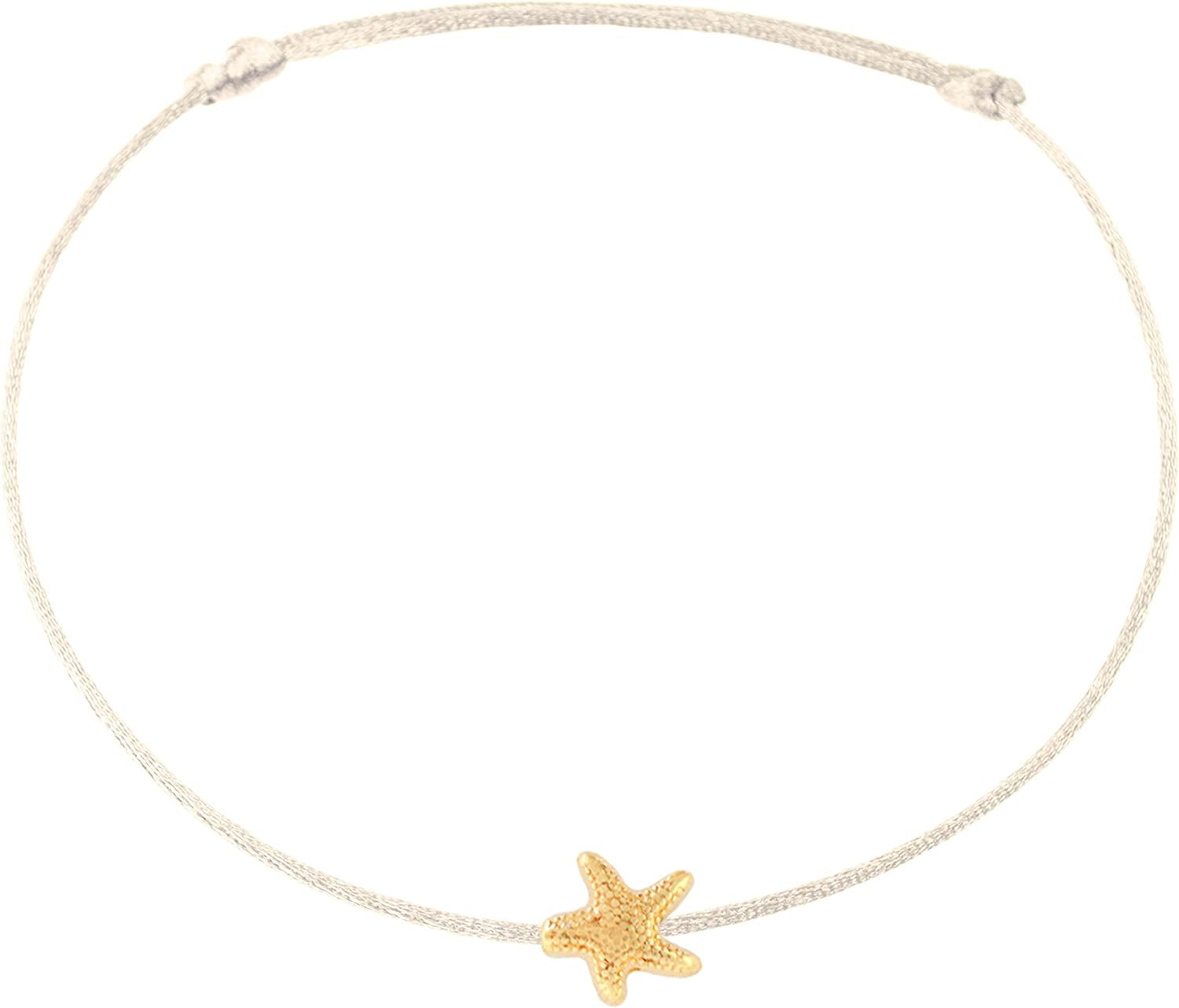 Selfmade Jewelry Anklet with Starfish Silver - Black Foot Chain Beach Jewelry Handmade Ankle Bracelet Adjustable Size Apparel & Accessories > Jewelry > Anklets Selfmade Jewelry Gold - Champagne