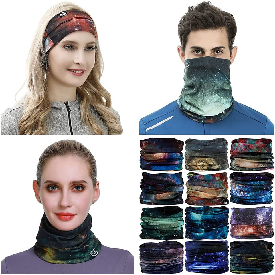 VANCROWN Headband Neck Gaiter Head Wrap Headwear Face Mask Magic Scarf Bandana for Men and Women Apparel & Accessories > Clothing Accessories > Headwear VANCROWN 12PCS.Lost